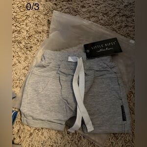 Little Bipsy Light Gray Baby Shorts